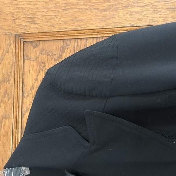 Kenar Black and Gold Embellished Asymmetrical Moto Jacket Size Women's 6 - Picture 5 of 8